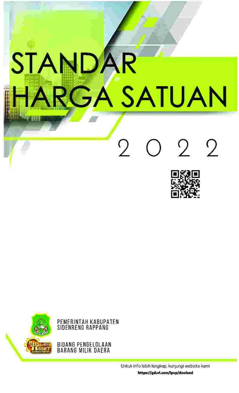 Peraturan Bupati Sidenreng Rappang No 30 tahun 2021 tentang Standar Harga Satuan Barang dan Jasa Pemerintah Kabupaten Sidenreng Rappang Tahun Anggaran 2022